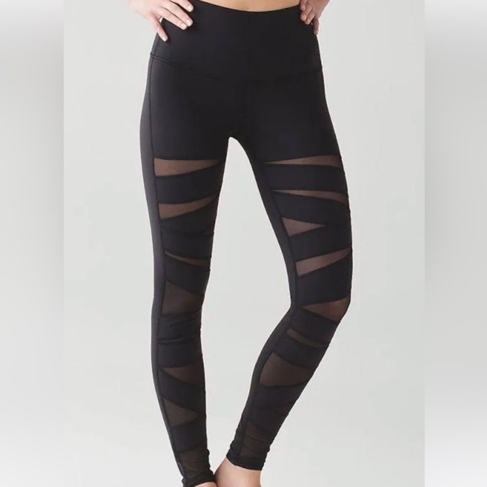*LE* lululemon wunder under mesh tech tights 4